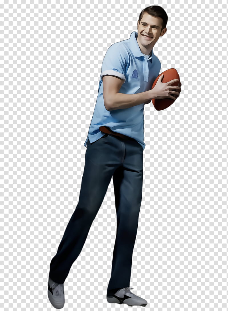 standing throwing a ball rugby ball ball basketball player, Watercolor, Paint, Wet Ink, Sports Equipment, Jeans, Ball Game, Team Sport transparent background PNG clipart