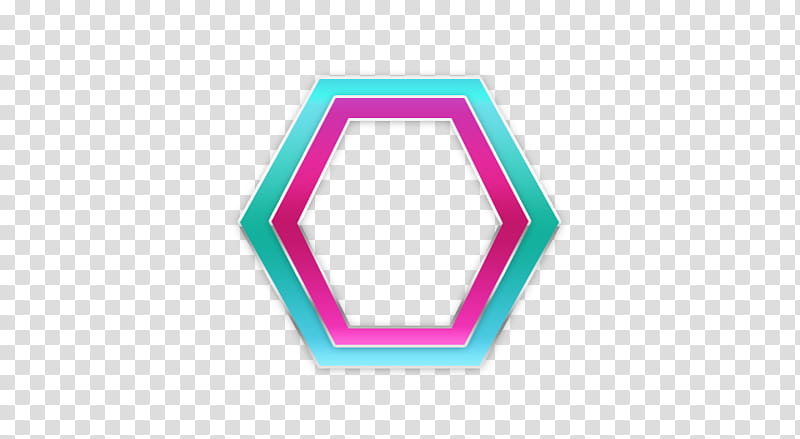 purple and teal hexagon shape art transparent background PNG clipart