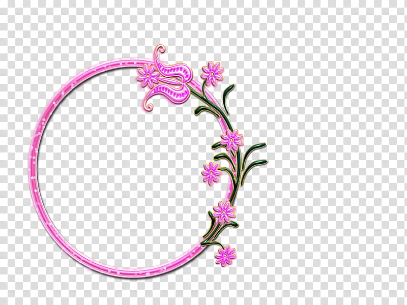 frame, round pink floral frame transparent background PNG clipart