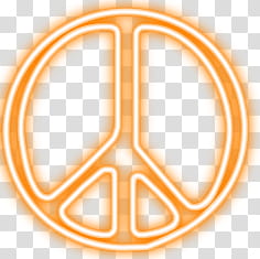 lights, orange peace symbol transparent background PNG clipart