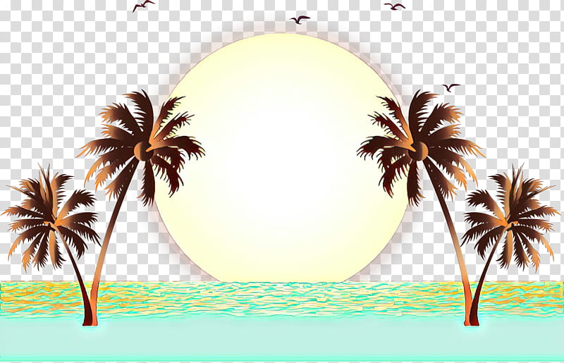 Summer Palm Tree, Palm Trees, Beach, Drawing, Vacation, Arecales, Sky, Leaf transparent background PNG clipart