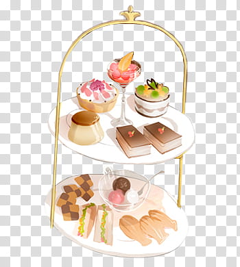 Little, desserts on -tier tray illustration transparent background PNG clipart