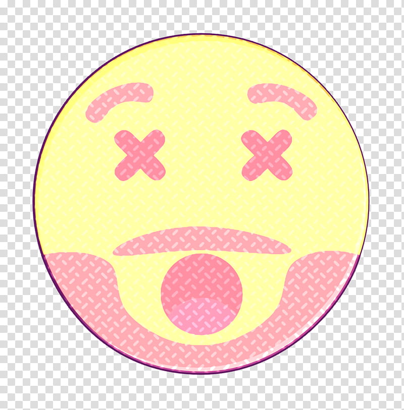 beard icon dead icon emoji icon, Face Icon, Pink, Circle, Sticker transparent background PNG clipart