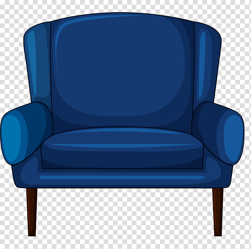 Couch, Chair, Interior Design Services, Cushion, Furniture, Cobalt Blue, Electric Blue, Club Chair transparent background PNG clipart