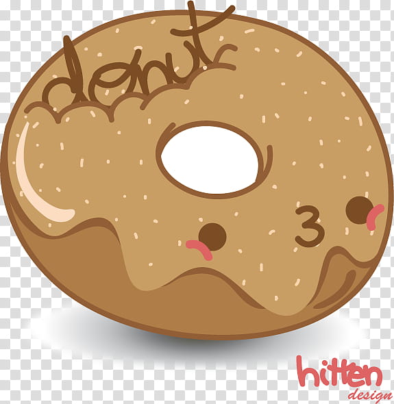 Kawaii Donut, round doughnut illustration transparent background PNG clipart