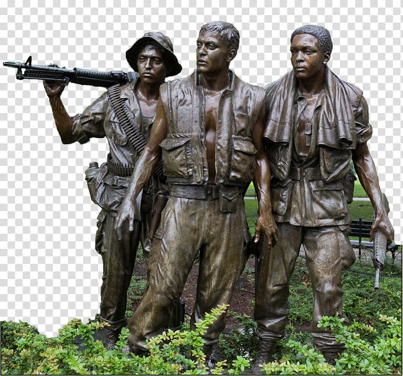 s, Vietnam Veterans Memorial, Three Soldiers, Vietnam War, Statue, Washington Dc, United States Of America, Troop transparent background PNG clipart