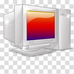 Release Shining Z , white CRT monitor and computer tower art transparent background PNG clipart