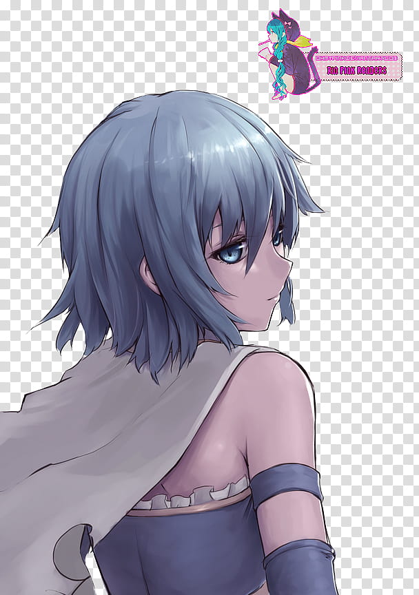 Sayaka Miki Render, girl anime character in gray hair illustration transparent background PNG clipart