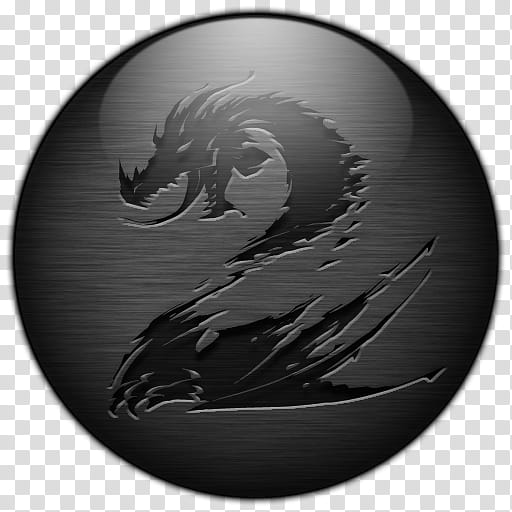 Guild Wars  Brushed v, round gray dragon emblem transparent background PNG clipart