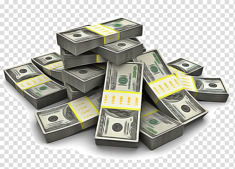 Cartoon Money, Cash, Bank, Coin, Banknote, United States Dollar, Finance, United States One Hundreddollar Bill transparent background PNG clipart