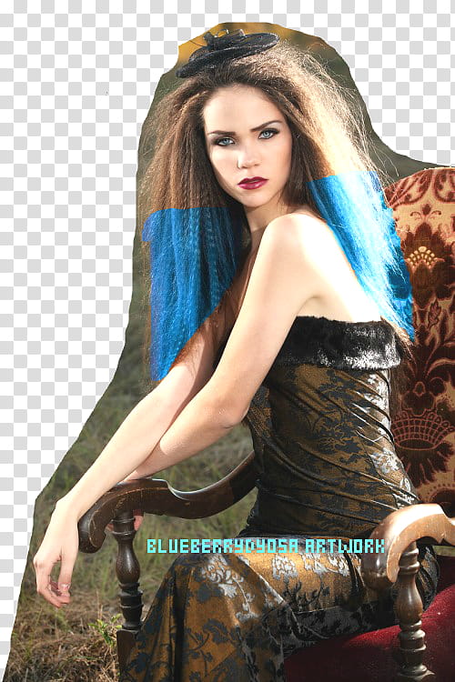 Lenox Tillman ANTM Blue Hair Edited  transparent background PNG clipart