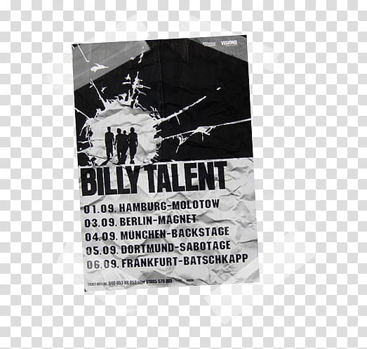 Billy Talent Poster transparent background PNG clipart