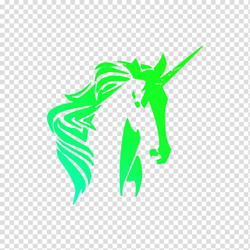 Unicorn, Black And White
, Silhouette, Logo, Green transparent background PNG clipart