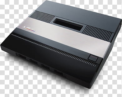 Classic Consoles, black Atari  console transparent background PNG clipart