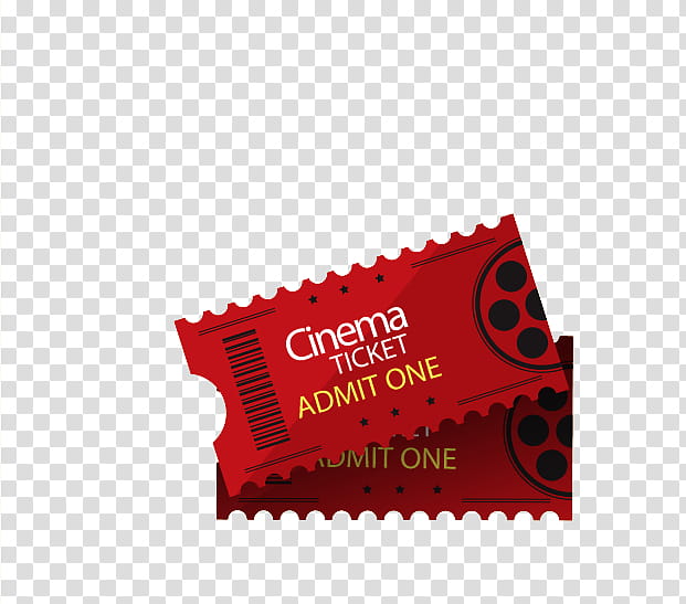 Cine, two cinema tickets illustration transparent background PNG clipart