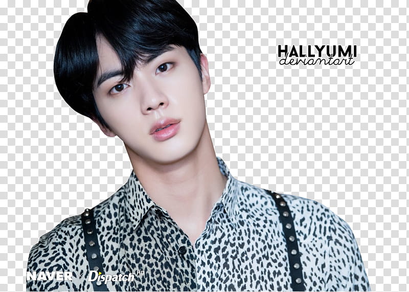 Jin BBMAs , man wearing white and black dress shirt in close-up graphy transparent background PNG clipart