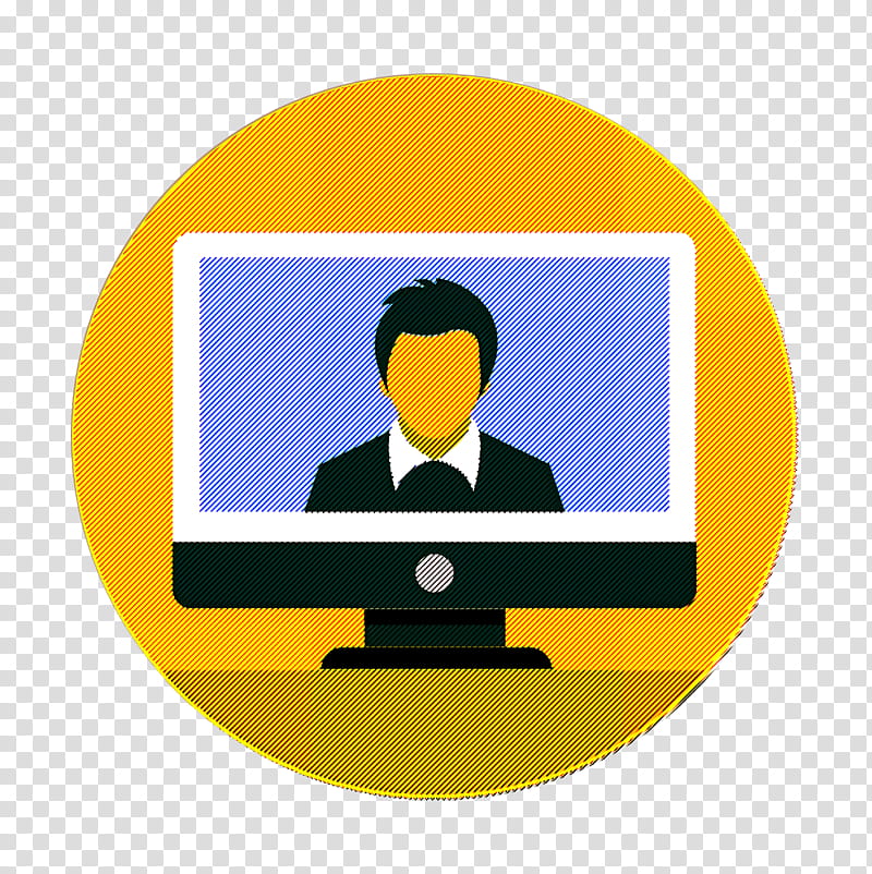 Laptop icon Video conference icon Teamwork and Organization icon, Yellow, Penguin, Flightless Bird transparent background PNG clipart