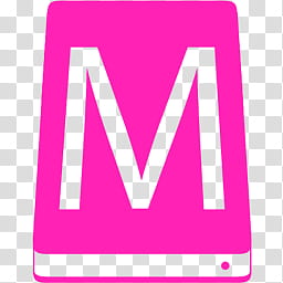 MetroID Icons, magenta M folder transparent background PNG clipart