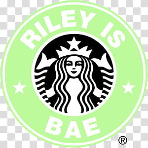 Starbucks Logos s, Star Bucks riley is bae logo transparent background PNG clipart