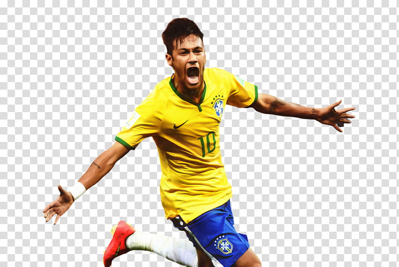 Soccer Ball, Neymar, Footballer, Brazil, Team Sport, Sports, Yellow, Football Player transparent background PNG clipart