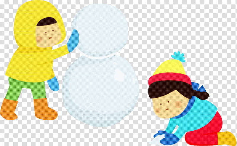 kids playing in snow animated