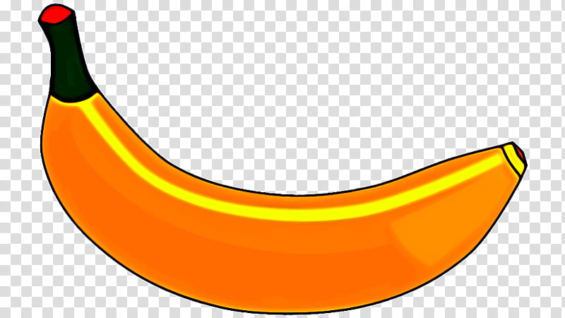 Banana, Orange, Yellow, Banana Family, Fruit, Plant, Line transparent background PNG clipart