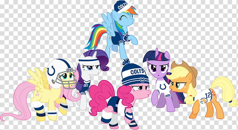 Mane Six Super Bowl Cheer, My Little Pony transparent background PNG clipart