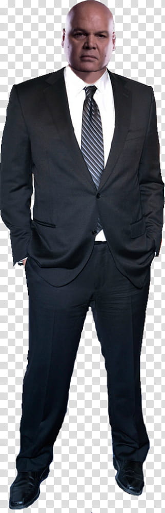 Marvel Daredevil Kingpin, man wearing black suit transparent background PNG clipart