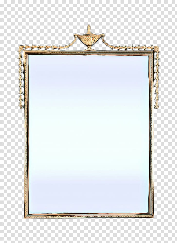 Retro Frame Frame, Pop Art, Vintage, Frames, Rectangle, Mirror, Metal, Brass transparent background PNG clipart