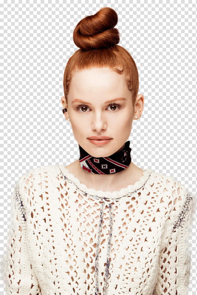 Madelaine Petsch , woman in white top transparent background PNG clipart