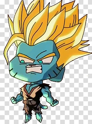 Super Saiyan Gumball, blue and yellow cartoon character sticker transparent background PNG clipart