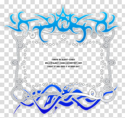 Cute Frames, white and blue template transparent background PNG clipart