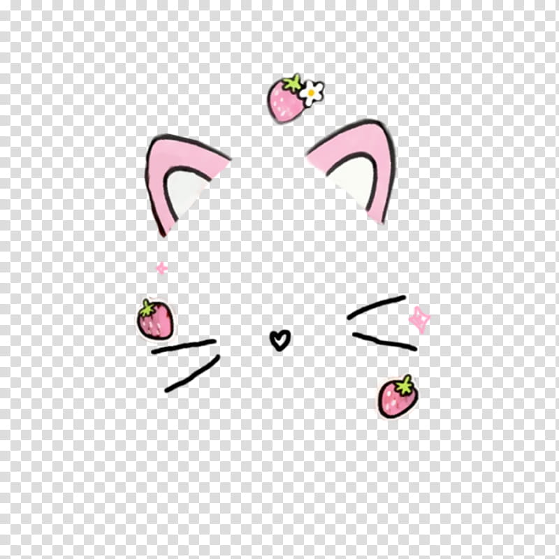 Cute pnk , pink and black cat transparent background PNG clipart