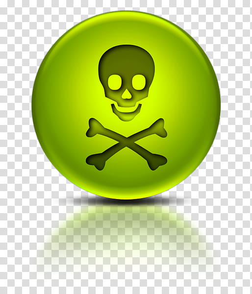 Skull And Crossbones, Hazard Symbol, Poison, Toxicity, Warning Sign, Green, Yellow, Smile transparent background PNG clipart