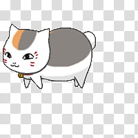 Nyanko sensei Shimeji, standing gray and white cat illustration transparent background PNG clipart