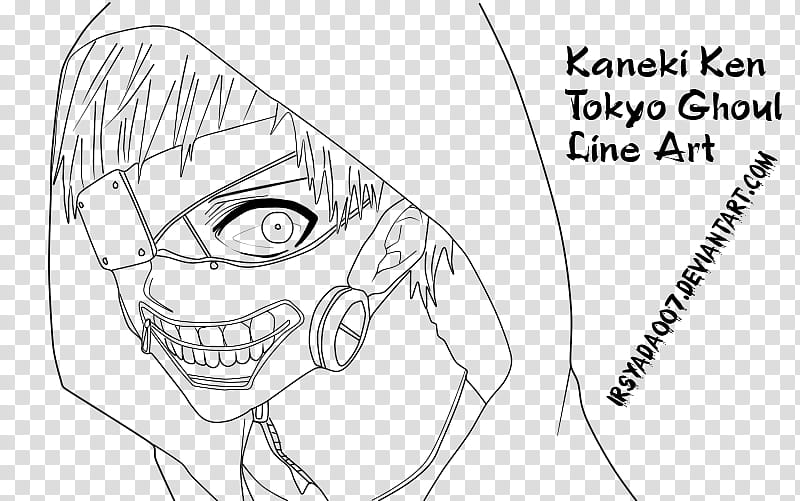 Kaneki Ken (Tokyo Ghoul) LineArt, Kaneki Ken Tokyo Ghoul Line art character transparent background PNG clipart