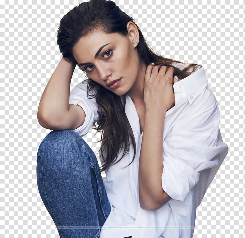 Phoebe Tonkin, woman touching her hair while posing transparent background PNG clipart