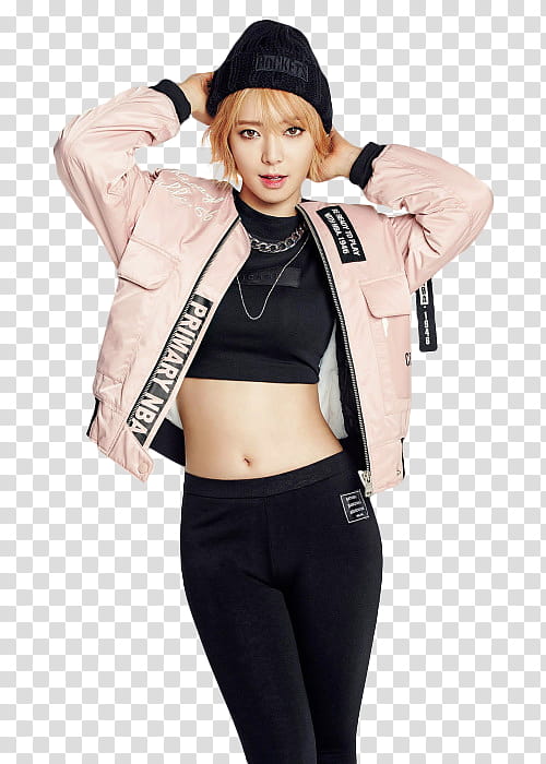 Render ChoA AOA, pink full-zip jacket transparent background PNG clipart