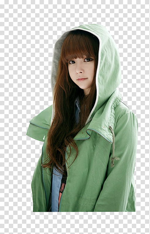 Park Hyo Jin ULZZANG, woman in green zip-up jacket transparent background PNG clipart