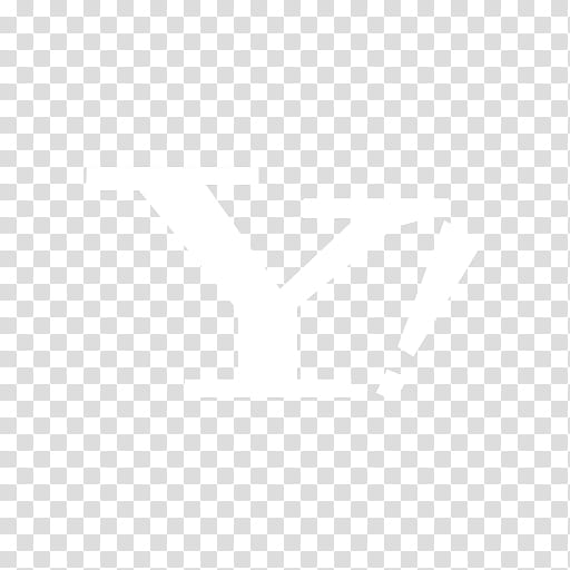 Black n White, white Yahoo icon transparent background PNG clipart