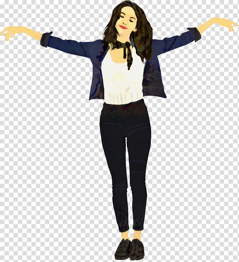 a girl standing clipart