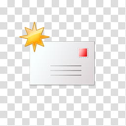 Vista RTM WOW Icon , Create New Mail, envelope with star computer icon transparent background PNG clipart