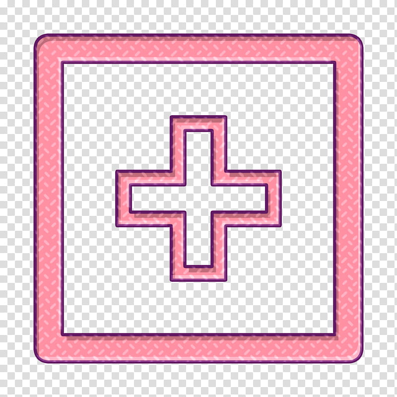 add icon plus icon positive icon, Cross, Pink, Line, Symbol, Square, Rectangle transparent background PNG clipart