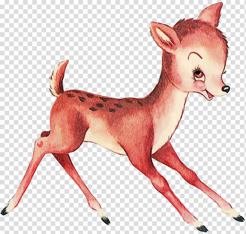 deer animal figure tail fawn wildlife, Watercolor, Paint, Wet Ink, Drawing transparent background PNG clipart