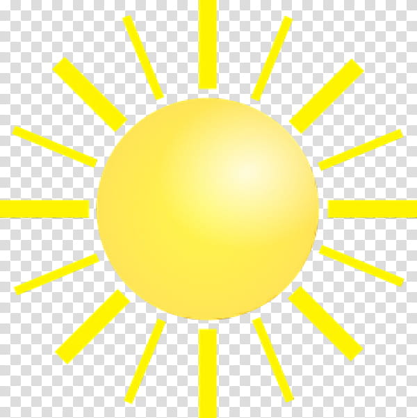 Sun Symbol, Watercolor, Paint, Wet Ink, Sunlight, Weather, Sunset, Weather Forecasting transparent background PNG clipart