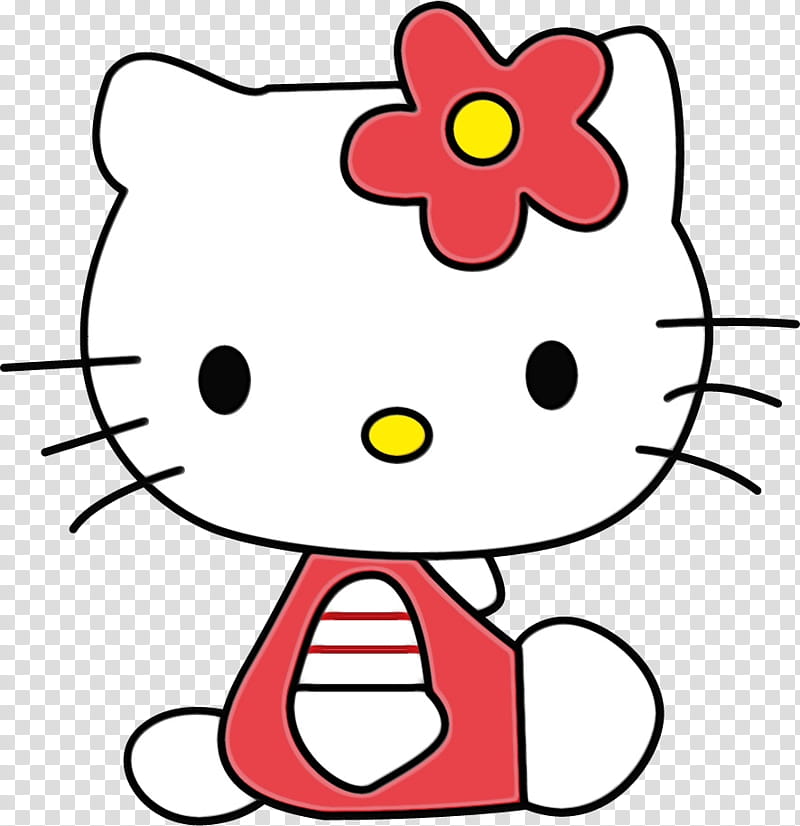 Hello Kitty Head, Watercolor, Paint, Wet Ink, How To Draw, Drawing, Coloring Book, Painting transparent background PNG clipart