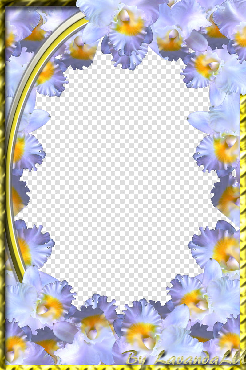 Lav Frames, purple floral frame illustration transparent background PNG clipart