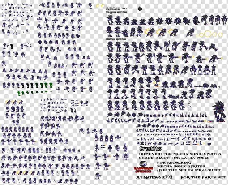 Sonic Sprite Png - Sonic The Hedgehog Sprites PNG Transparent With