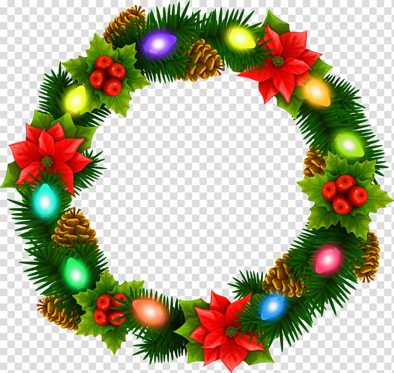 Christmas Lights Circle, Wreath, Christmas Day, Garland, Christmas Ornament, Christmas Tree, Christmas Decoration, Advent Wreath transparent background PNG clipart