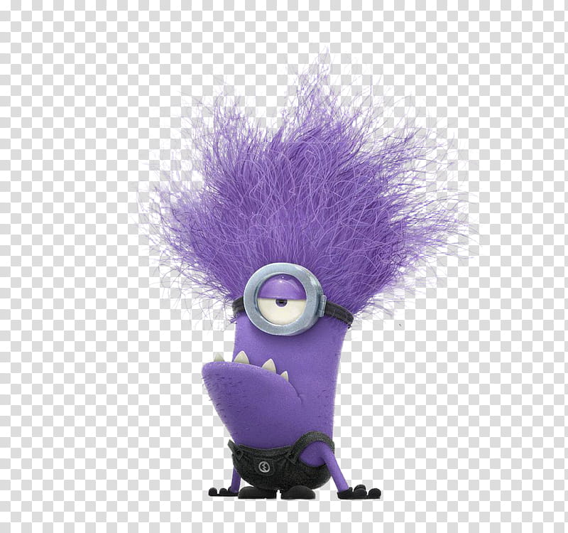 Purple Evil Minion , purple Minion character transparent background PNG clipart